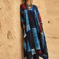 KoraKanvas Indigo Ajrakh Modal Silk Kaftan