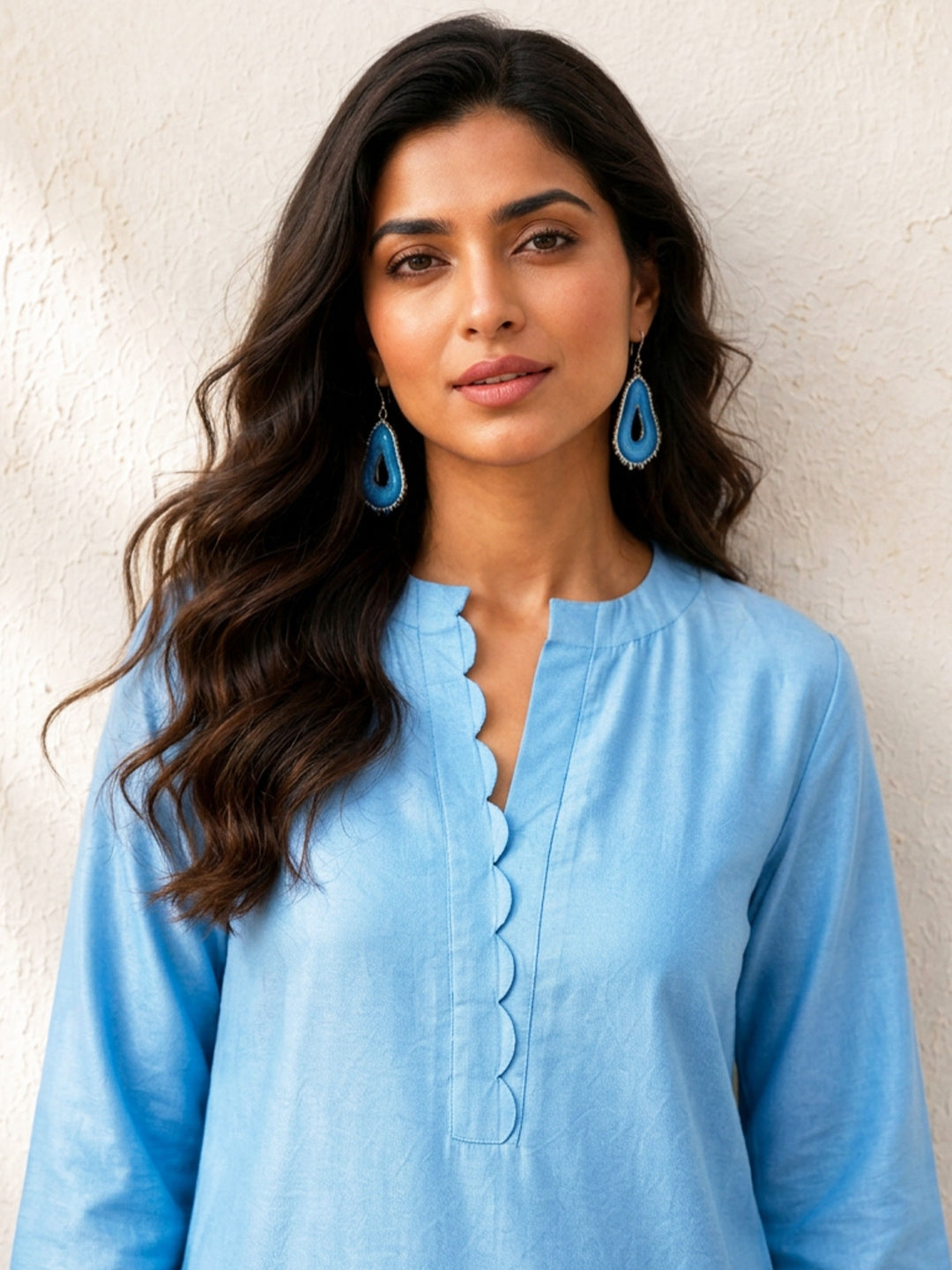 KoraKanvas Indigo Ombre Silk Kurta Set 4