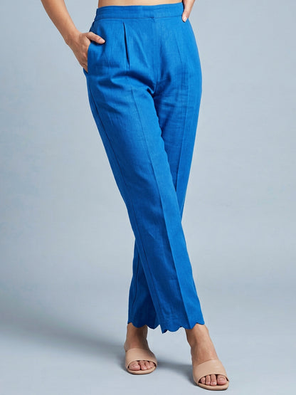 KoraKanvas Indigo Ombre Silk Kurta Set 5