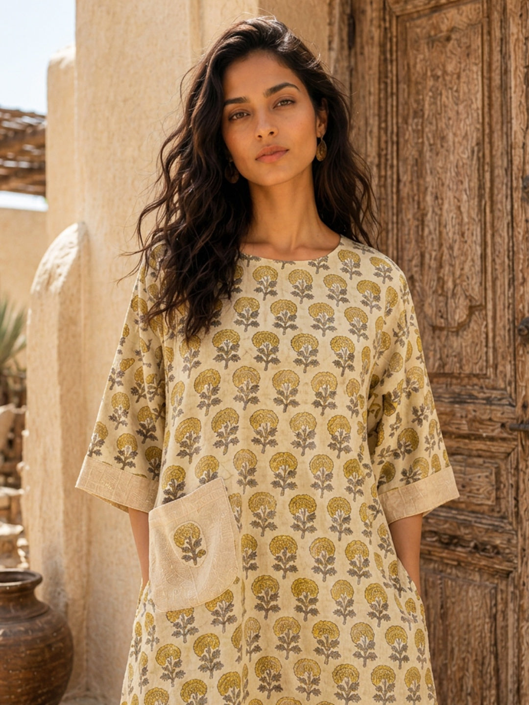 KoraKanvas Jute Bagru Milan Dress 5
