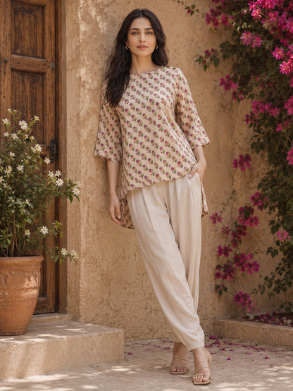 KoraKanvas Jute Floral Print Top 1