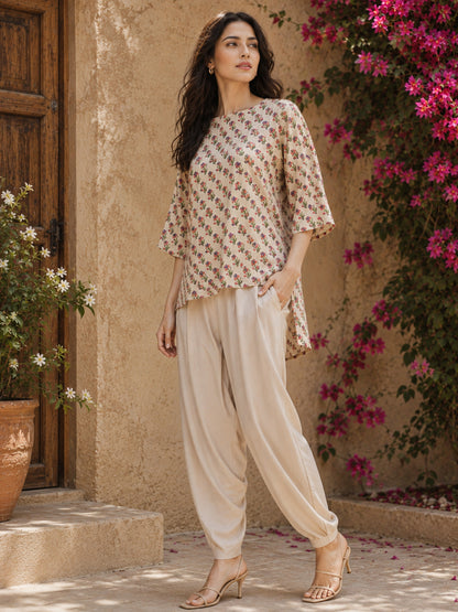 KoraKanvas Jute Floral Print Top 2