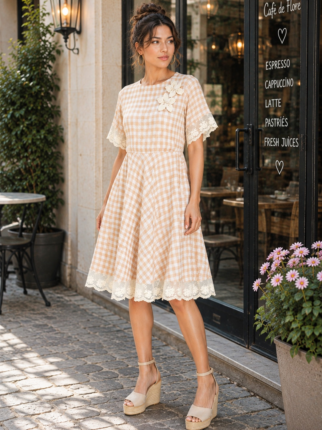 KoraKanvas Jute Gingham Grace Dress 1