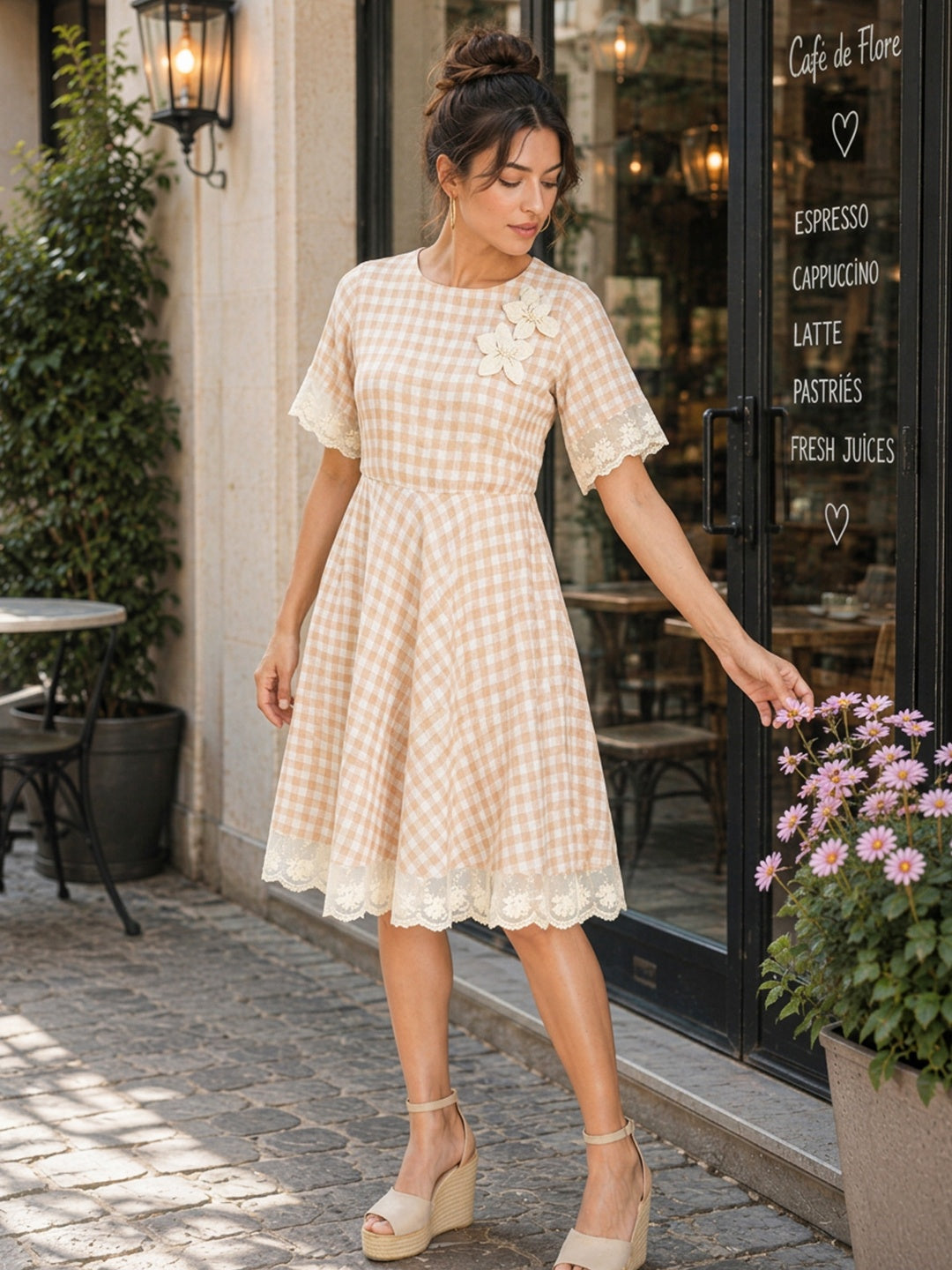 KoraKanvas Jute Gingham Grace Dress 4