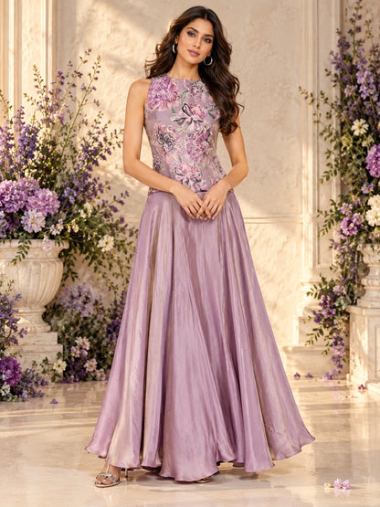 KoraKanvas Lilac Bloom Tissue Skirt Set 1