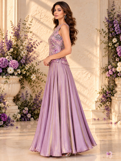 KoraKanvas Lilac Bloom Tissue Skirt Set 3