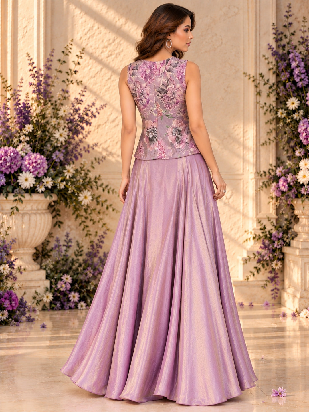 KoraKanvas Lilac Bloom Tissue Skirt Set 4