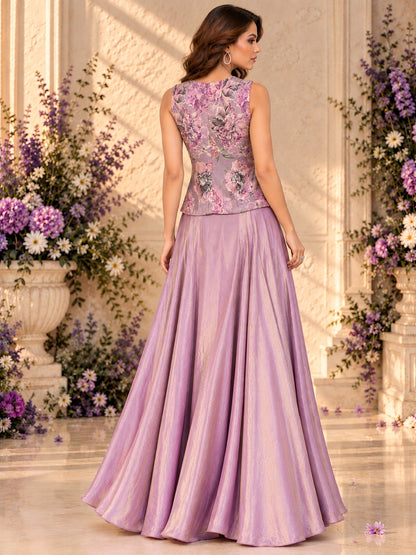 KoraKanvas Lilac Bloom Tissue Skirt Set 4