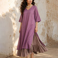 KoraKanvas Mauve Muse Layered Dress