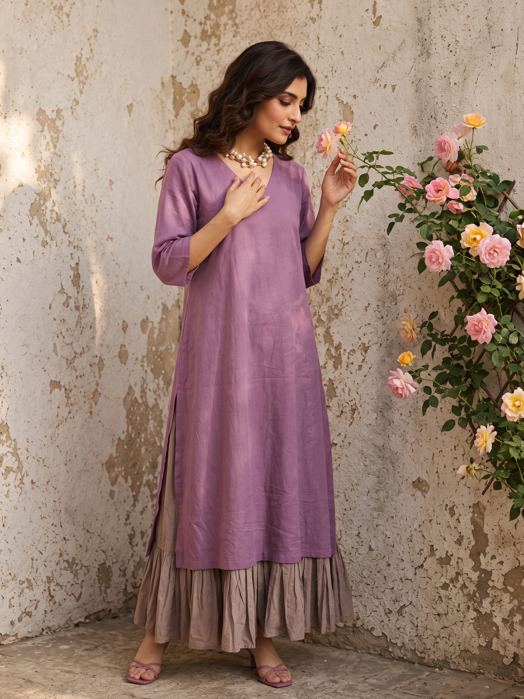 KoraKanvas Mauve Muse Layered Dress 4
