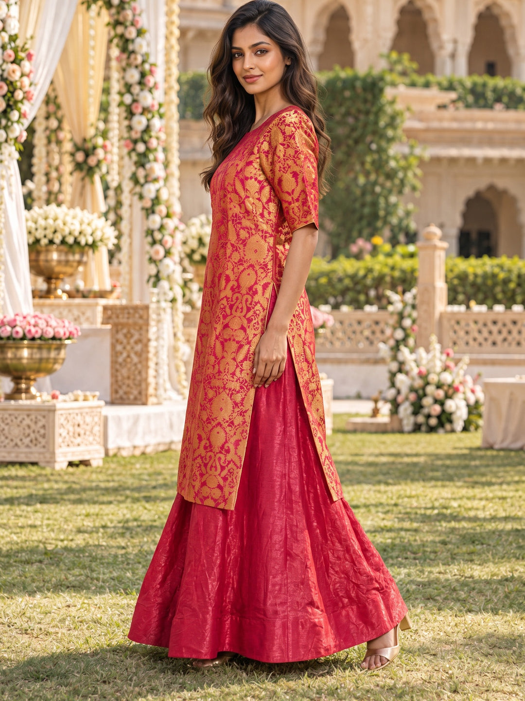 KoraKanvas Meher Brocade Lehenga Set 2