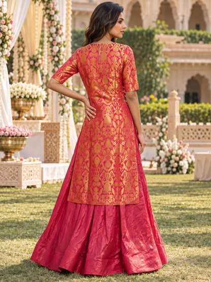 KoraKanvas Meher Brocade Lehenga Set 3