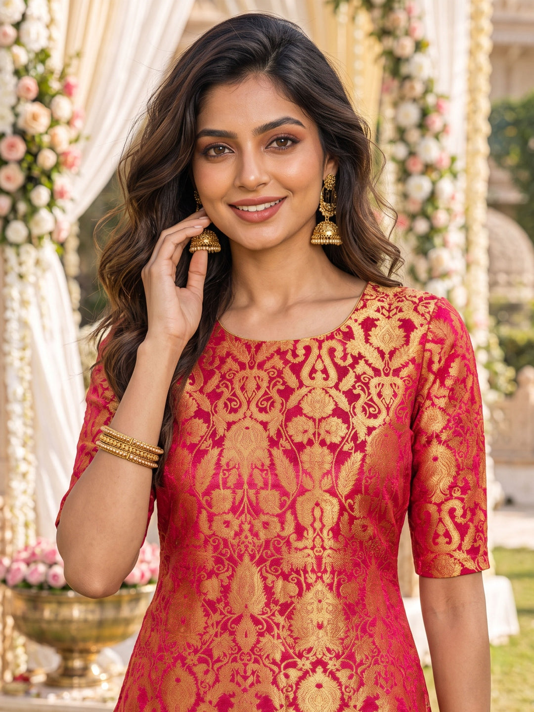 KoraKanvas Meher Brocade Lehenga Set 5