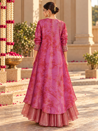 KoraKanvas Meher Lehenga with Overlay Set 2