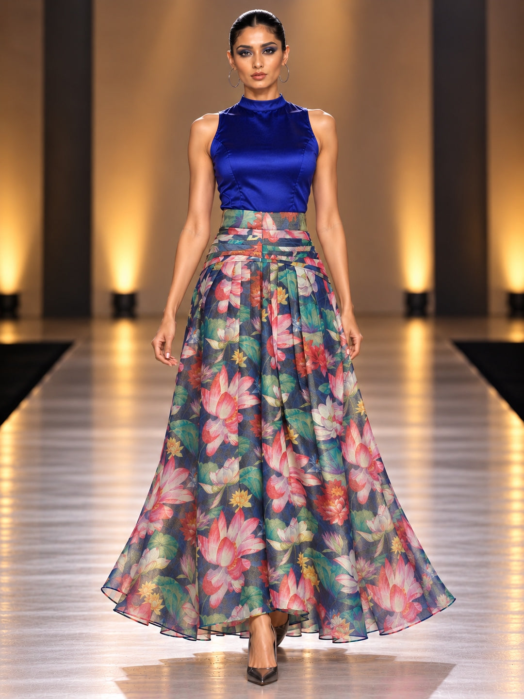 KoraKanvas Midnight Bloom Skirt Set 1