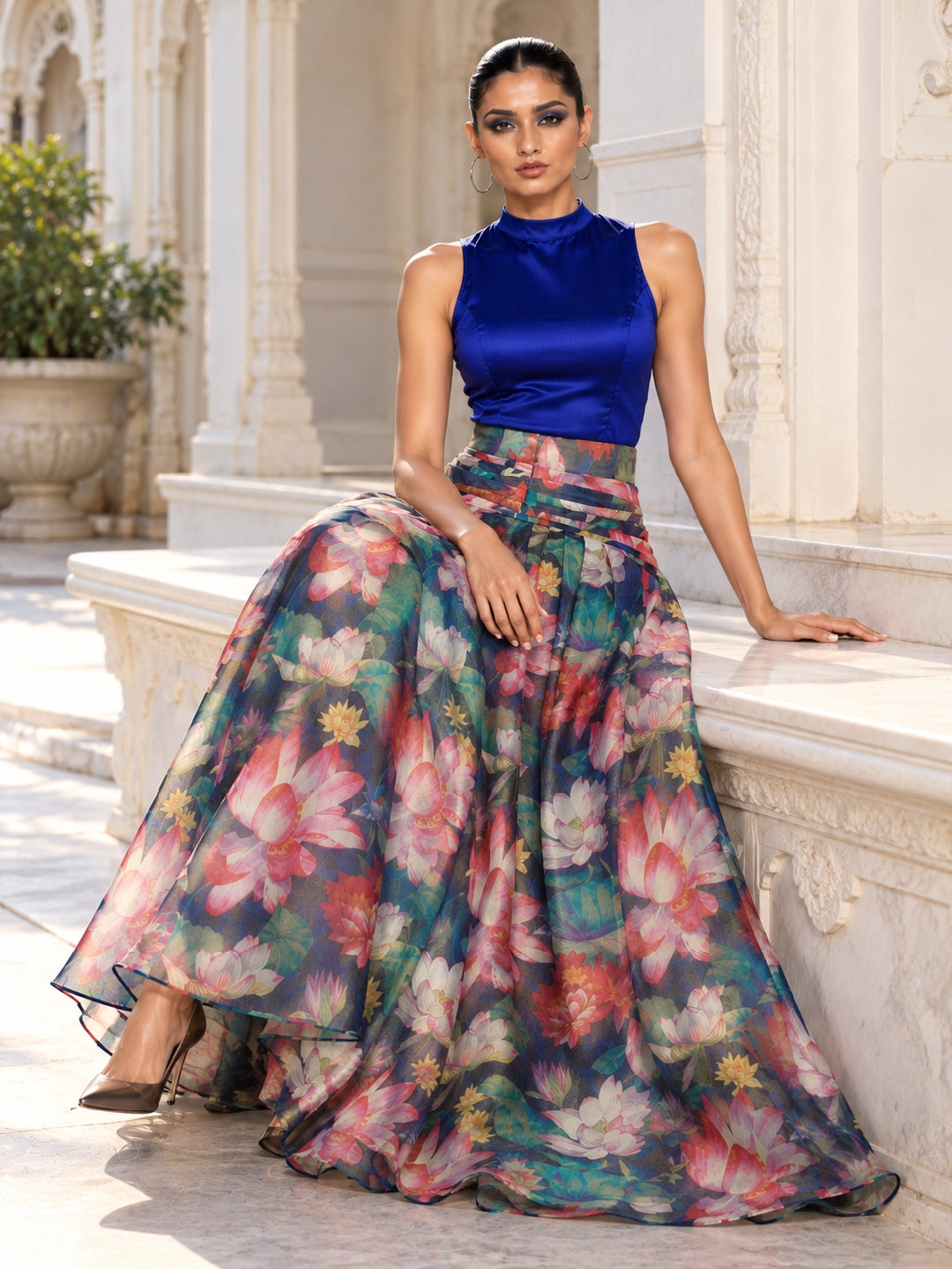 KoraKanvas Midnight Bloom Skirt Set 5