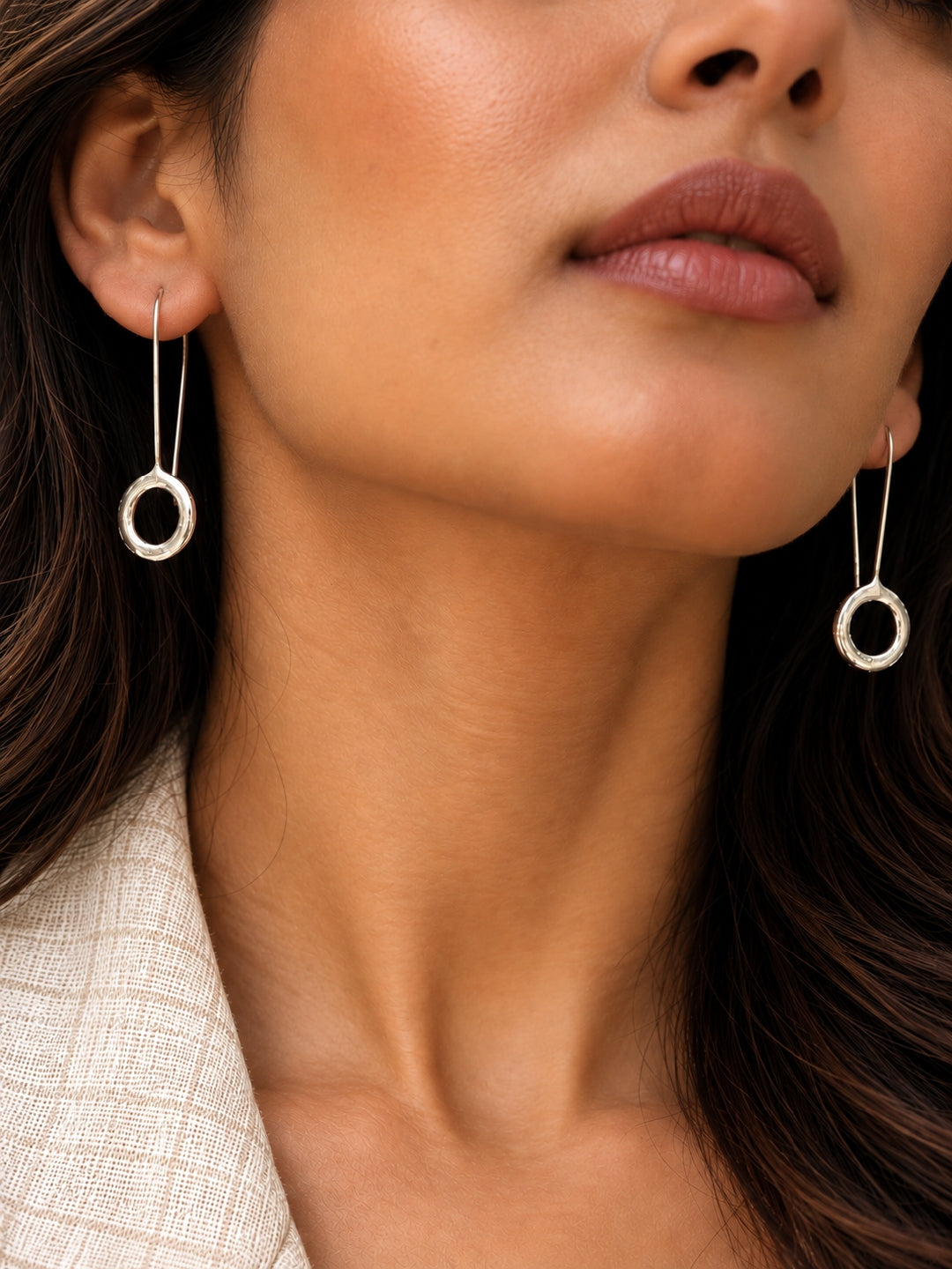 KoraKanvas Mint With a Hole Brass Earrings 2