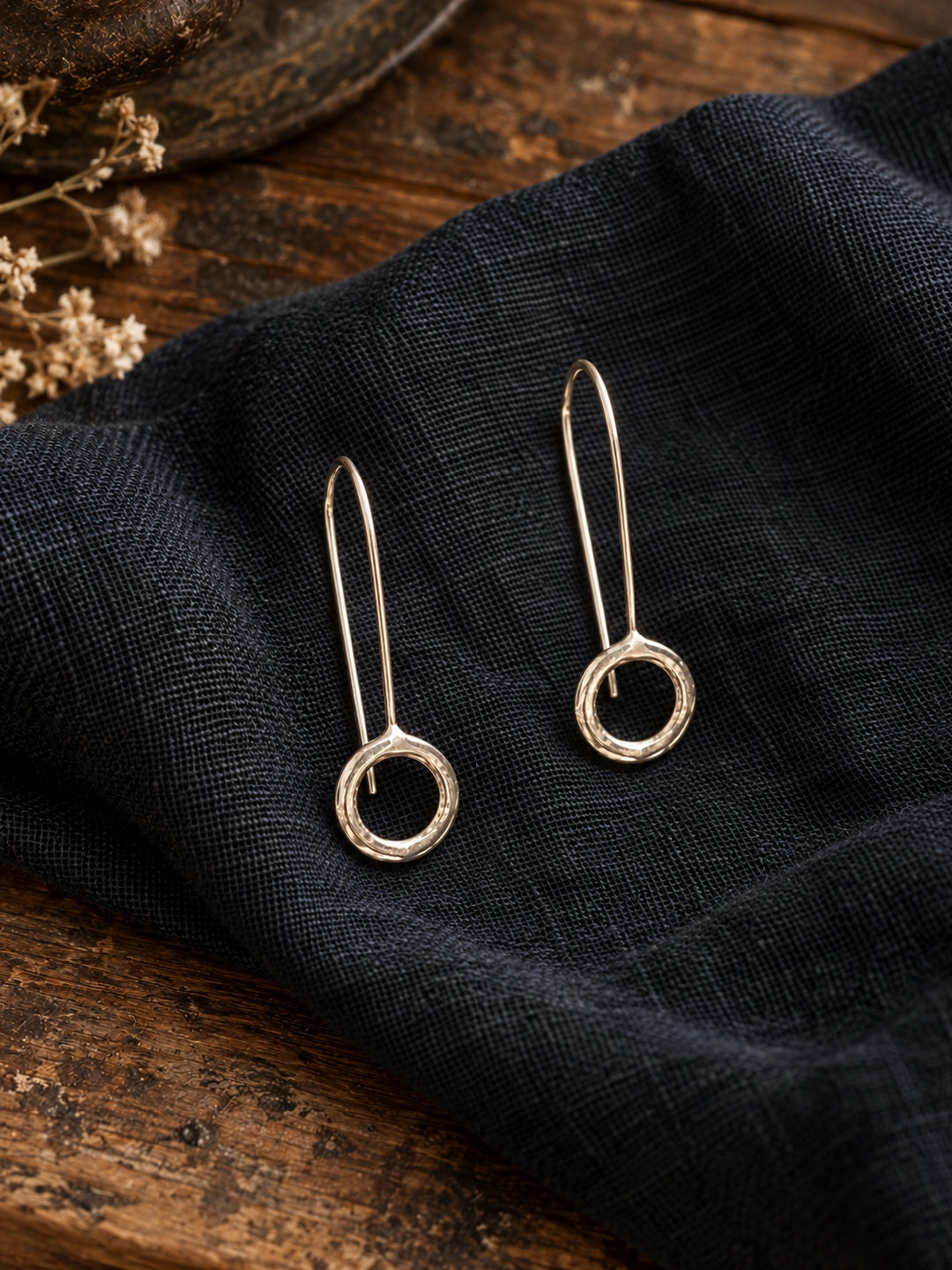 KoraKanvas Mint With a Hole Brass Earrings 3