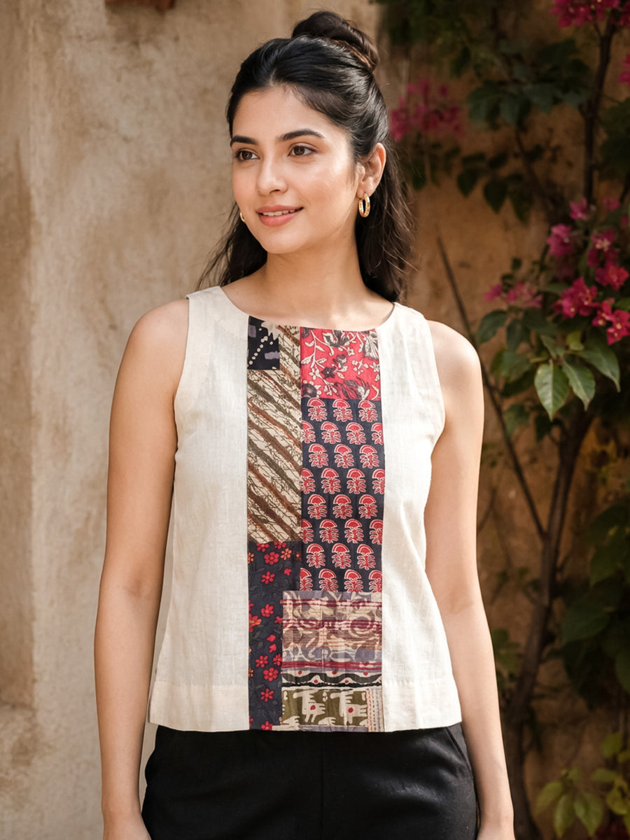 KoraKanvas Mosaic Cotton Flex Top 1