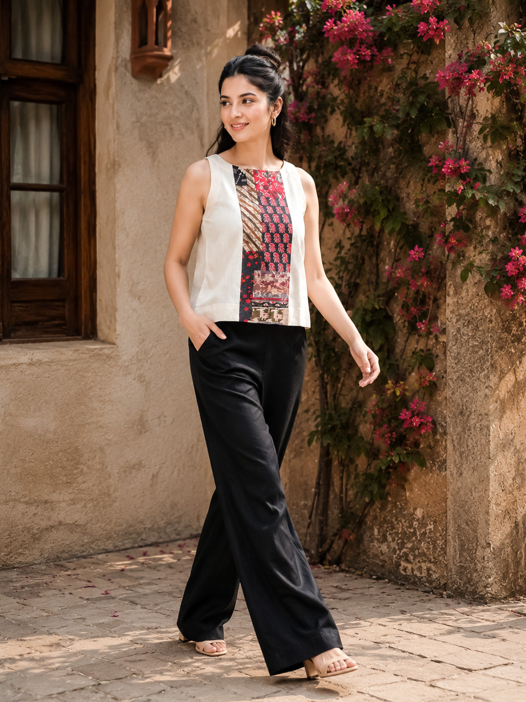 KoraKanvas Mosaic Cotton Flex Top 4