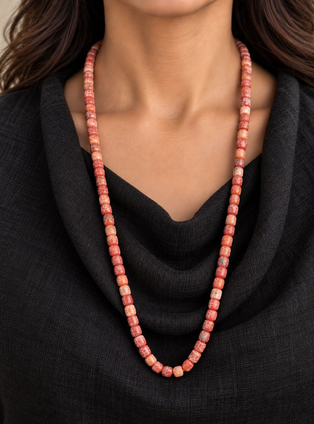 KoraKanvas Natural Beads Opera Necklace 1