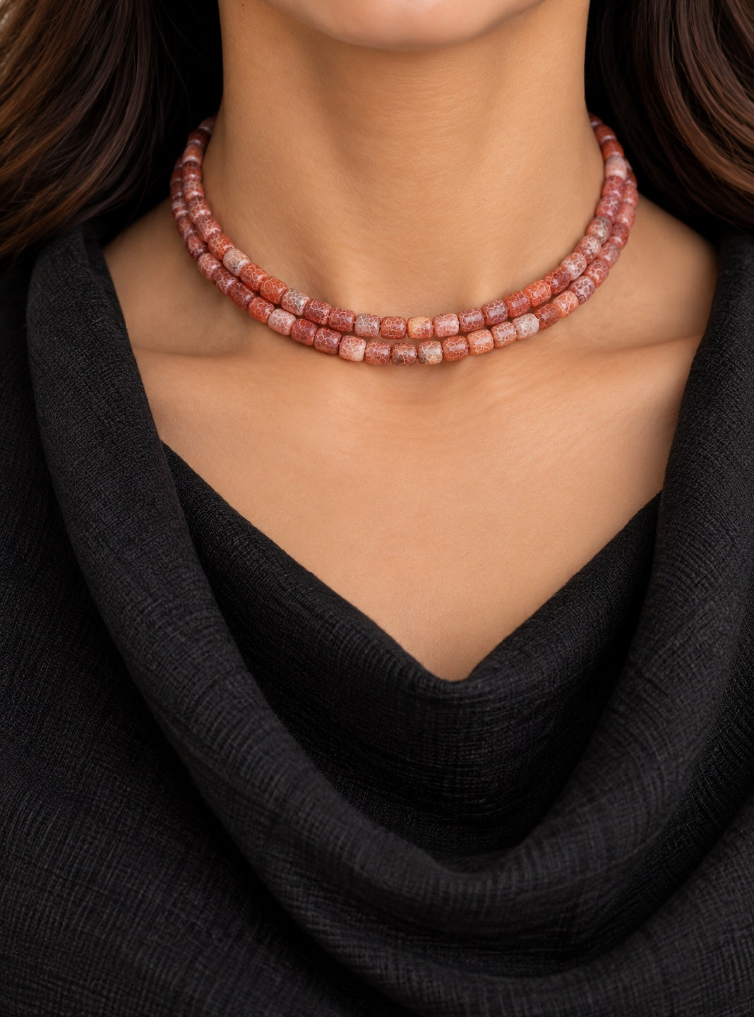 KoraKanvas Natural Beads Opera Necklace 2