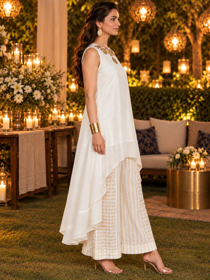 KoraKanvas Not-Too-Gold Cascade Co-ord Set 2