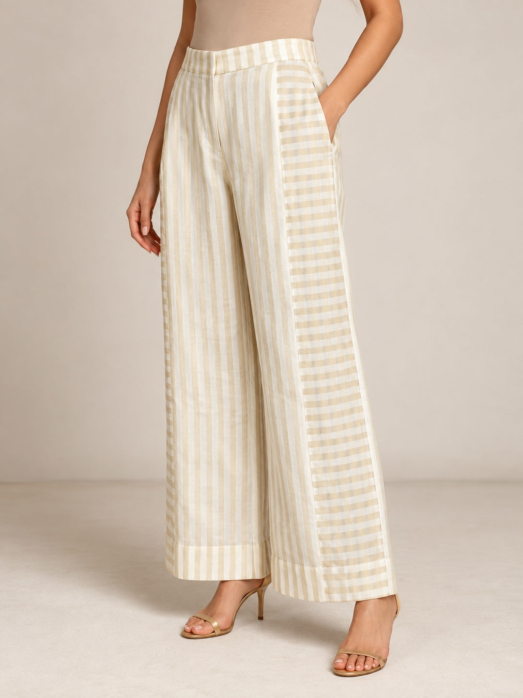 KoraKanvas Not-Too-Gold Cascade Co-ord Set 5