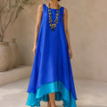 KoraKanvas Ocean Wave Silk Dress