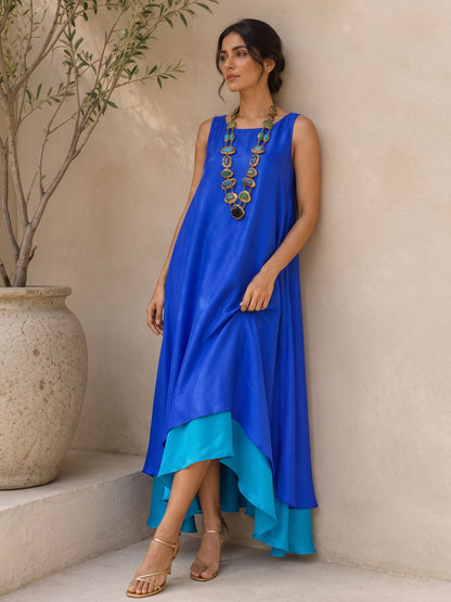 KoraKanvas Ocean Wave Silk Dress 4
