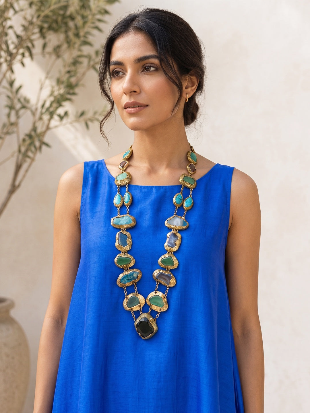 KoraKanvas Ocean Wave Silk Dress 5