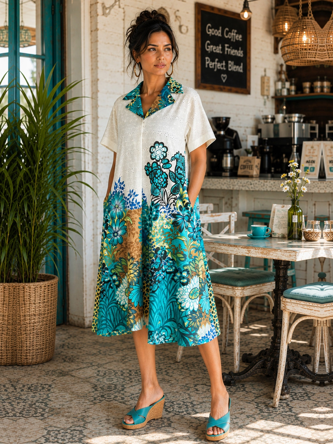 KoraKanvas Oceana Hakoba Shift Dress 1