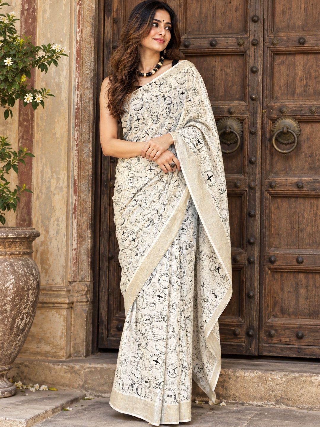 KoraKanvas Passport Stories Pre-draped Saree 1