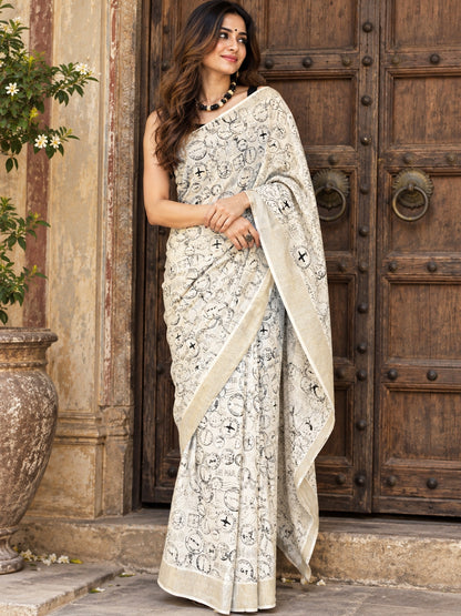 KoraKanvas Passport Stories Pre-draped Saree 1
