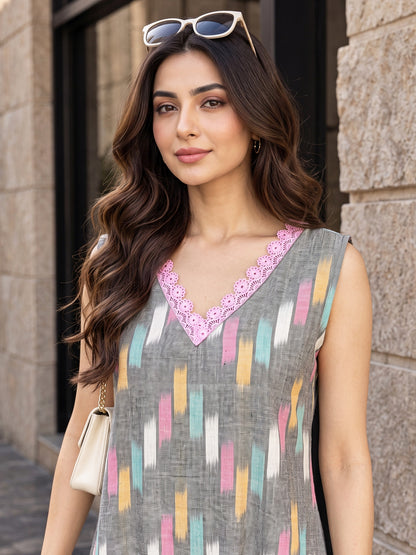 KoraKanvas Pastel Ikat Tunic Dress 5
