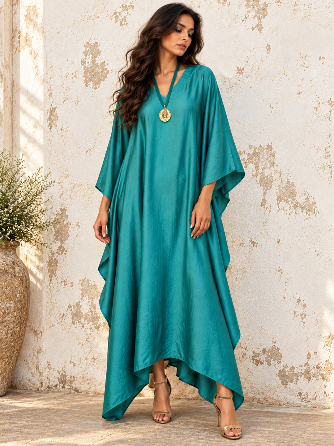 KoraKanvas Rama Luxe Silk Kaftan 1