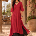 KoraKanvas Scarlet Muse Layered Dress