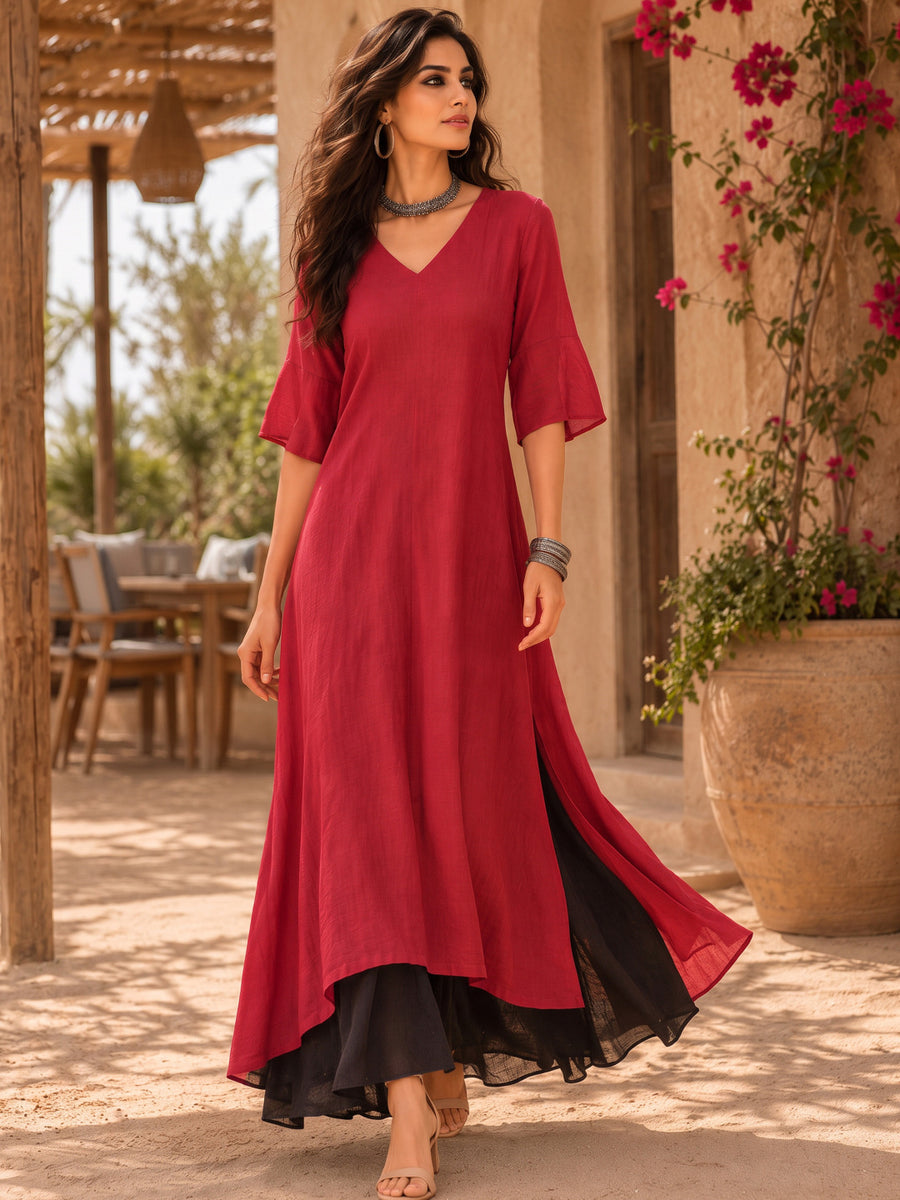 KoraKanvas Scarlet Muse Layered Dress 1
