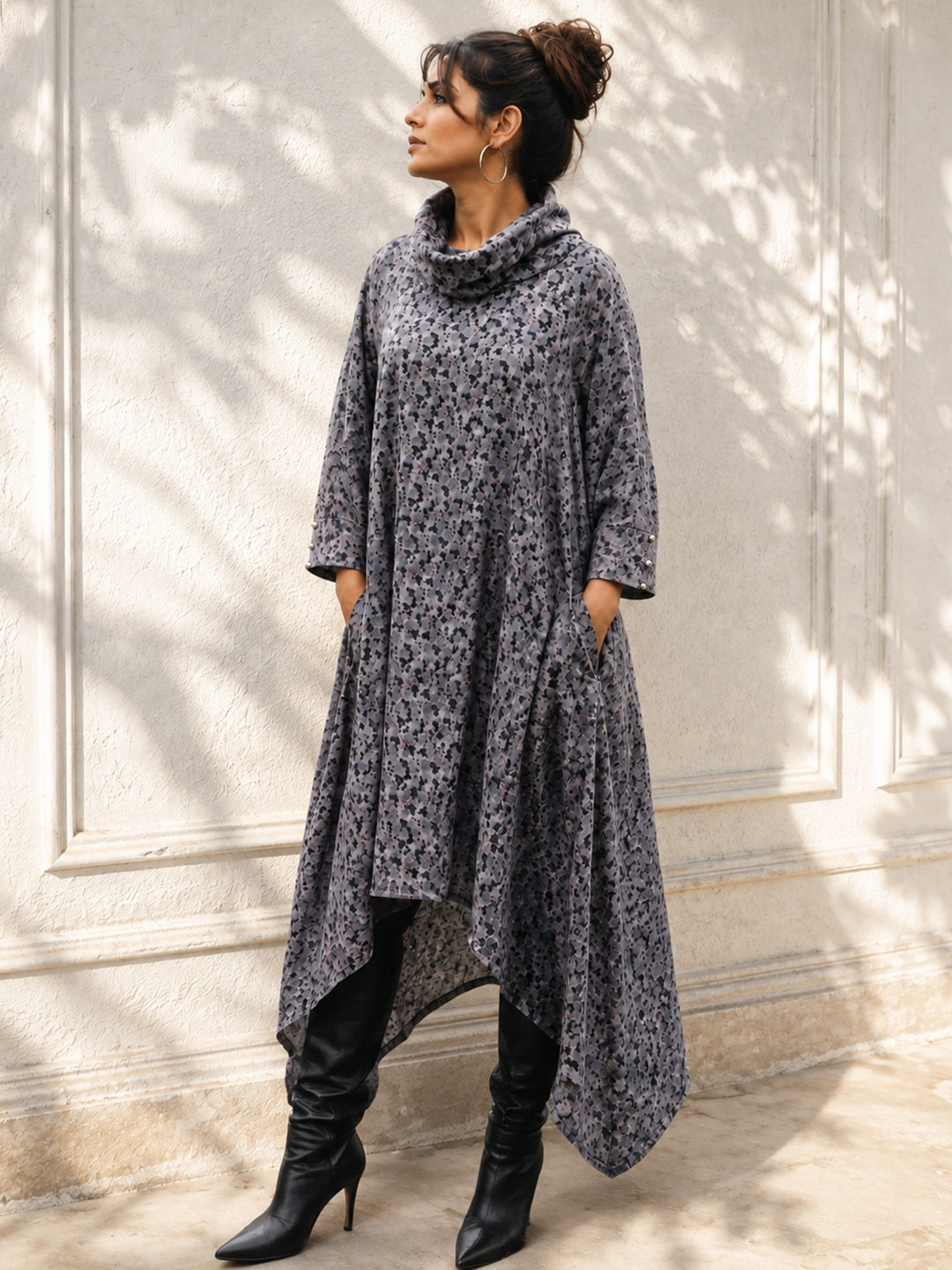 KoraKanvas Shadow Bloom Sheer Linen Tunic 4