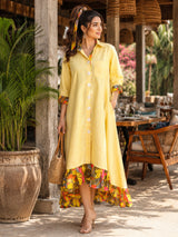 KoraKanvas Sunshine Linen Shirt Dress