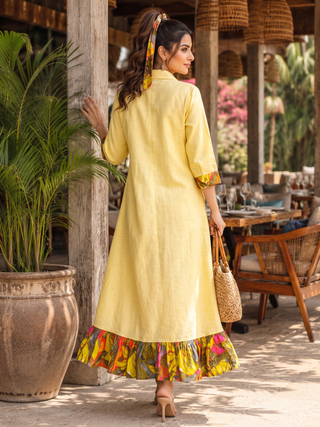 KoraKanvas Sunshine Linen Shirt Dress 3
