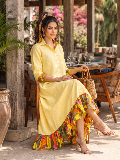 KoraKanvas Sunshine Linen Shirt Dress 5