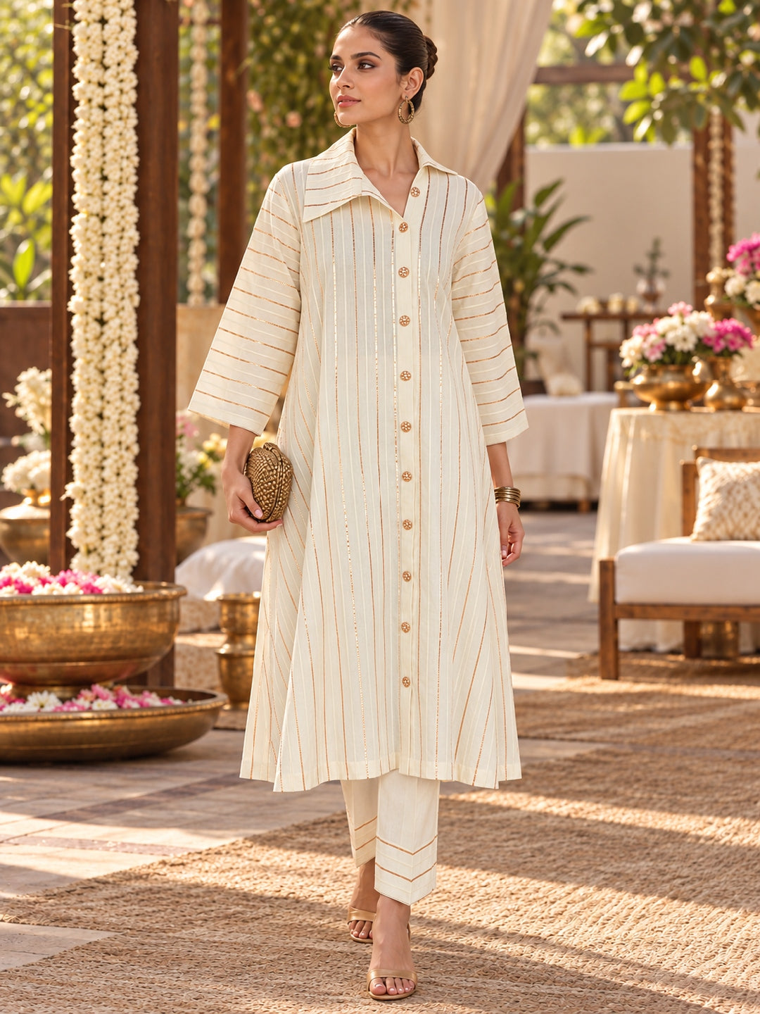 KoraKanvas Take On Pintucks Kurta Set 1