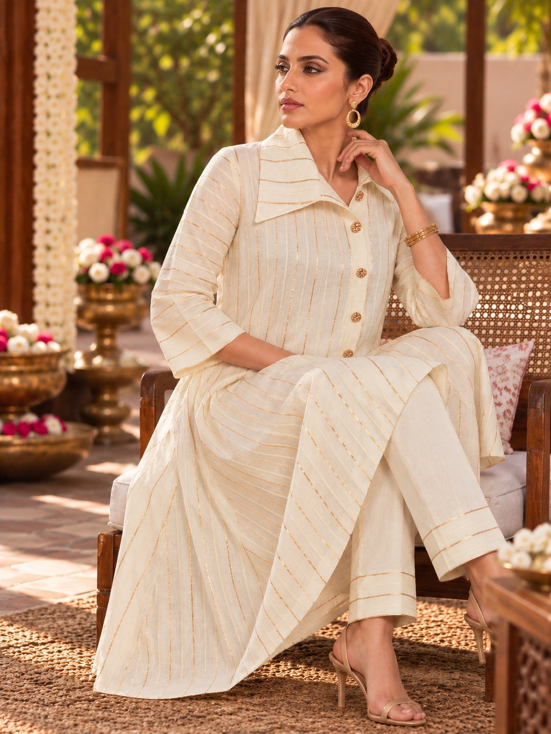 KoraKanvas Take On Pintucks Kurta Set 4