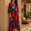 KoraKanvas Terra Eclipse Ajrakh Modal Silk Kaftan