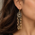 KoraKanvas Victorian Rose Quartz Waterfall Earrings